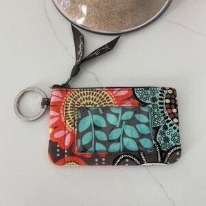 2/$15 Vera Bradley Cotton Zip ID Card Case
